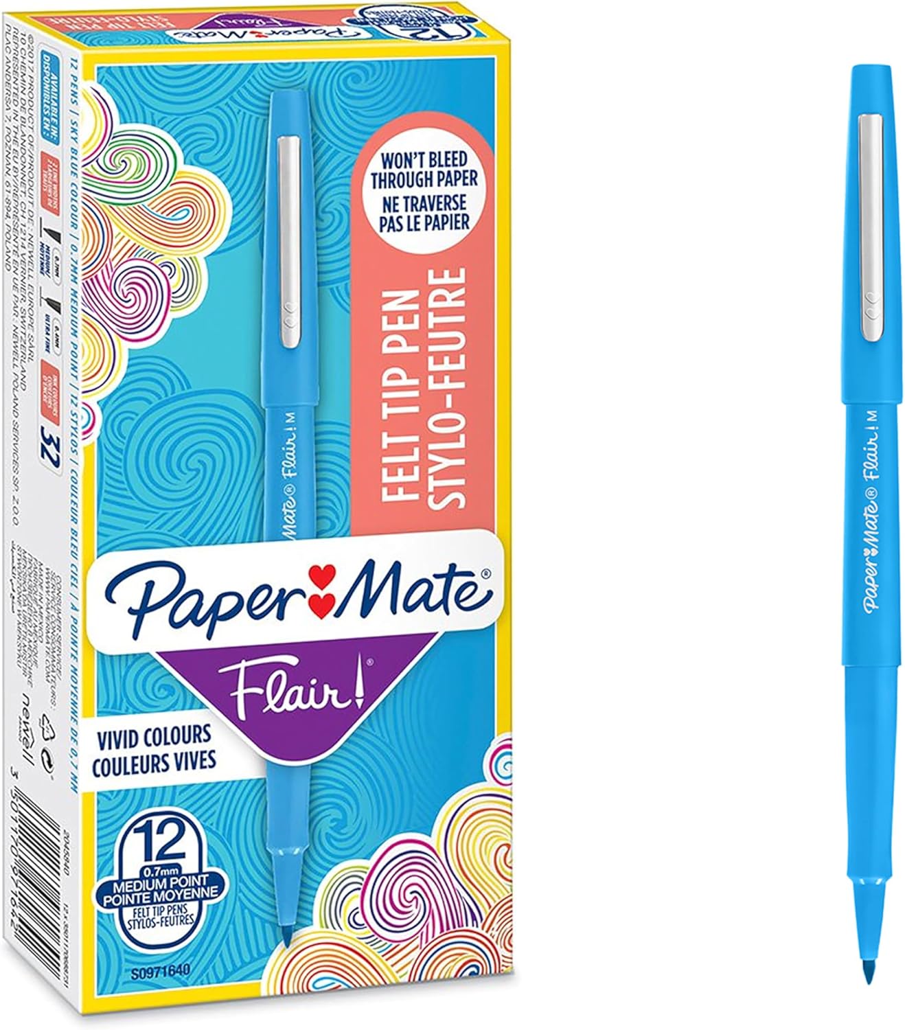 Flair Original Fibre Tip Pen Medium 1.0mm Special Pack of 14