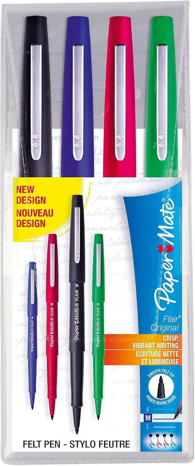 Flair Original Fibre Tip Pen Medium 1.0mm Special Pack of 14