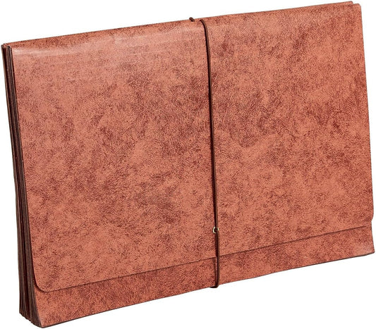 Rip-Proof Heavy-Duty Wallet with Fully Lined Tyvek Gussets, 5 1/4" Expansion, Legal Size, Brown, 2/Pack
