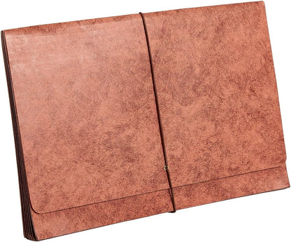 Rip-Proof Heavy-Duty Wallet with Fully Lined Tyvek Gussets, 5 1/4" Expansion, Legal Size, Brown, 2/Pack