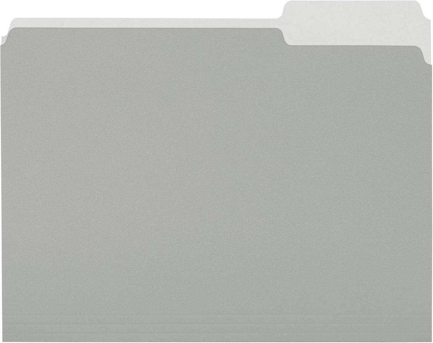 Hanging File Folders, Letter Size, Aqua, 25-Pack and File Folders, Letter Size, 1/3 Cut Tab, Gray, 36-Pack Bundle