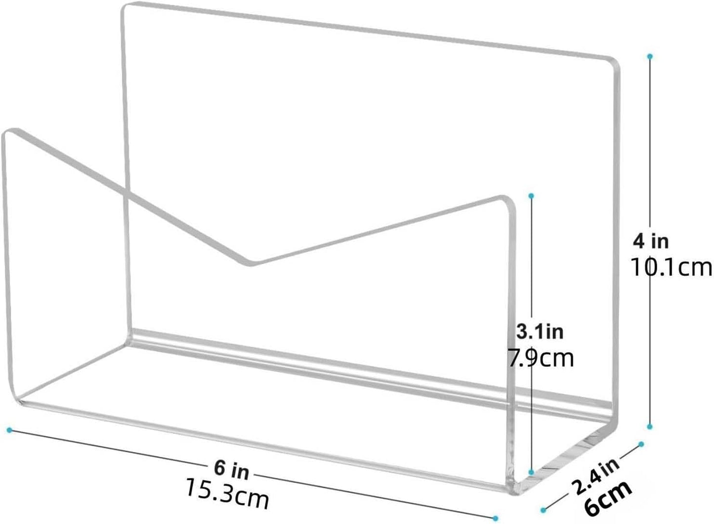Desktop Letter Holder Mail Holder Organizer Notebook Envelope Holder Mail Sorter Paper Letter Rack File Holder for Countertop