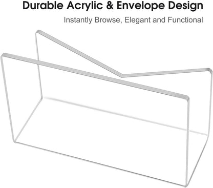 Desktop Letter Holder Mail Holder Organizer Notebook Envelope Holder Mail Sorter Paper Letter Rack File Holder for Countertop
