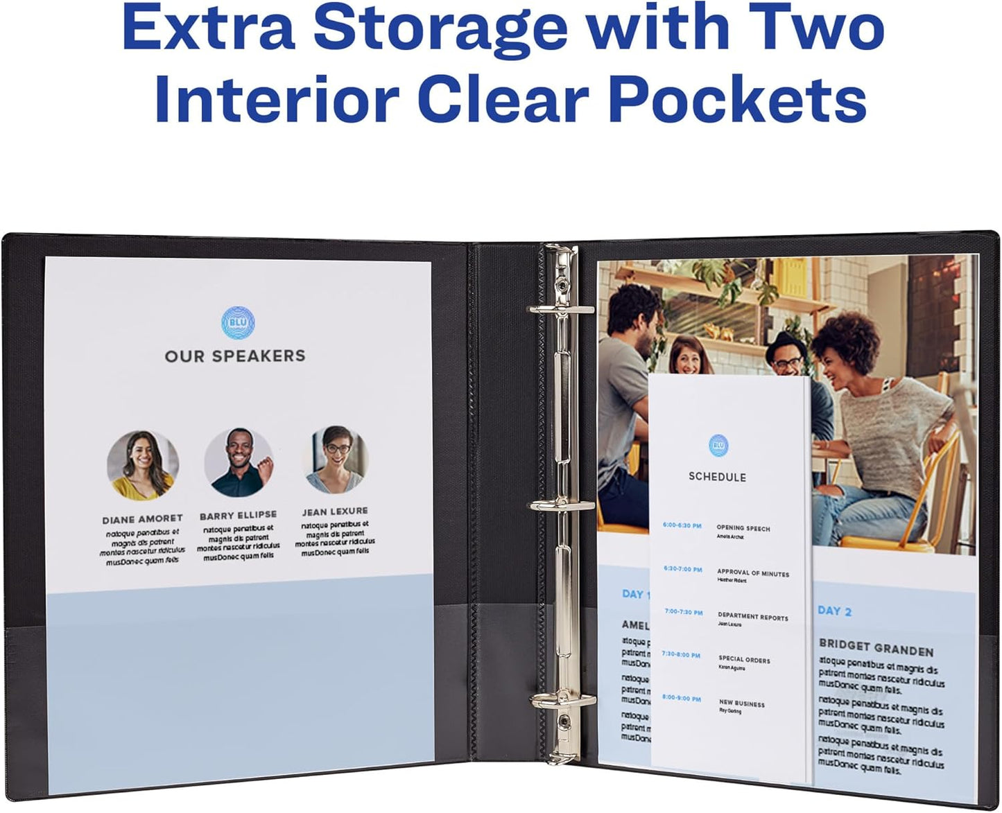 Showcase Standard View 3 Ring Binder, 1" Slant Rings, 250-Sheet Capacity, 1.4 Inch Wide Spine, 1 White Binder, Ideal for Lightweight Organization and Occasional Referencing (19601)