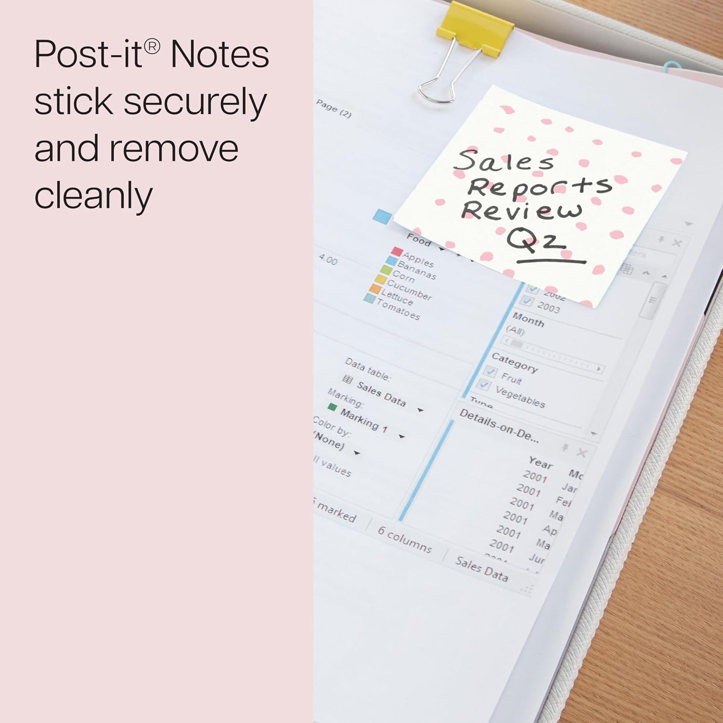 Polished Patterns, 3 x 3 in, 3 Sticky Notes Pads | Bubble Blush Design Featuring 1 Dot Pattern, 1 Positively Pink, and 1 Pink Salt Sticky Note Pad, 45 Sheets per Pad