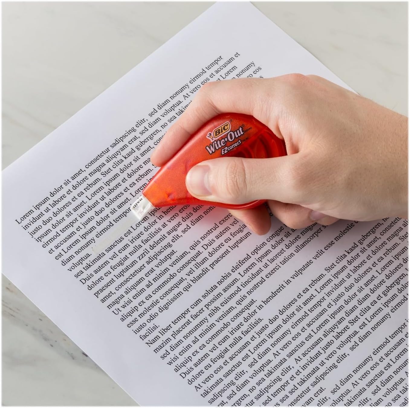 Wite-Out EZ Correct Tear-Resistant Correction Tape with 39.3 ft of Tape, 10-Count Pack in White