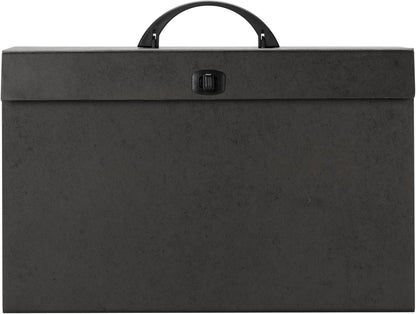 A-Z and Subject Expanding File Box, 19 Pockets, Printed Alphabetic (A-Z)/Subject, Latch Closure, Legal Size, Black (70804) (Pack of 4)