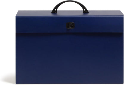 A-Z and Subject Expanding File Box, 19 Pockets, Printed Alphabetic (A-Z)/Subject, Latch Closure, Legal Size, Black (70804) (Pack of 4)