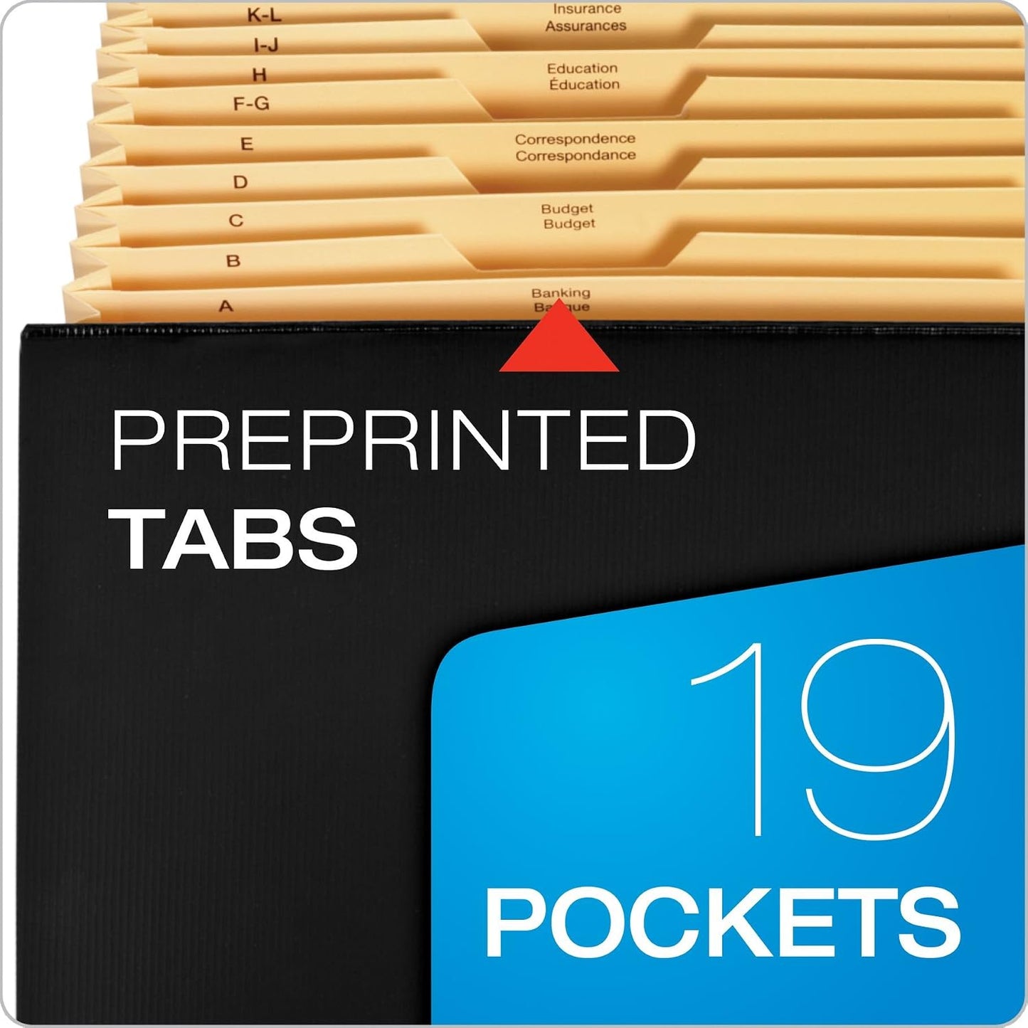 Pendaflex Portafile Expanding Organizer, 15 1/8"x 10 5/8", Black (01156)
