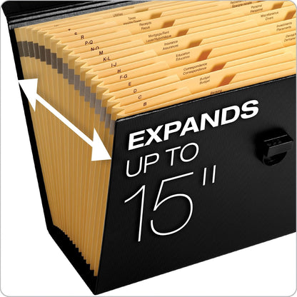 Pendaflex Portafile Expanding Organizer, 15 1/8"x 10 5/8", Black (01156)