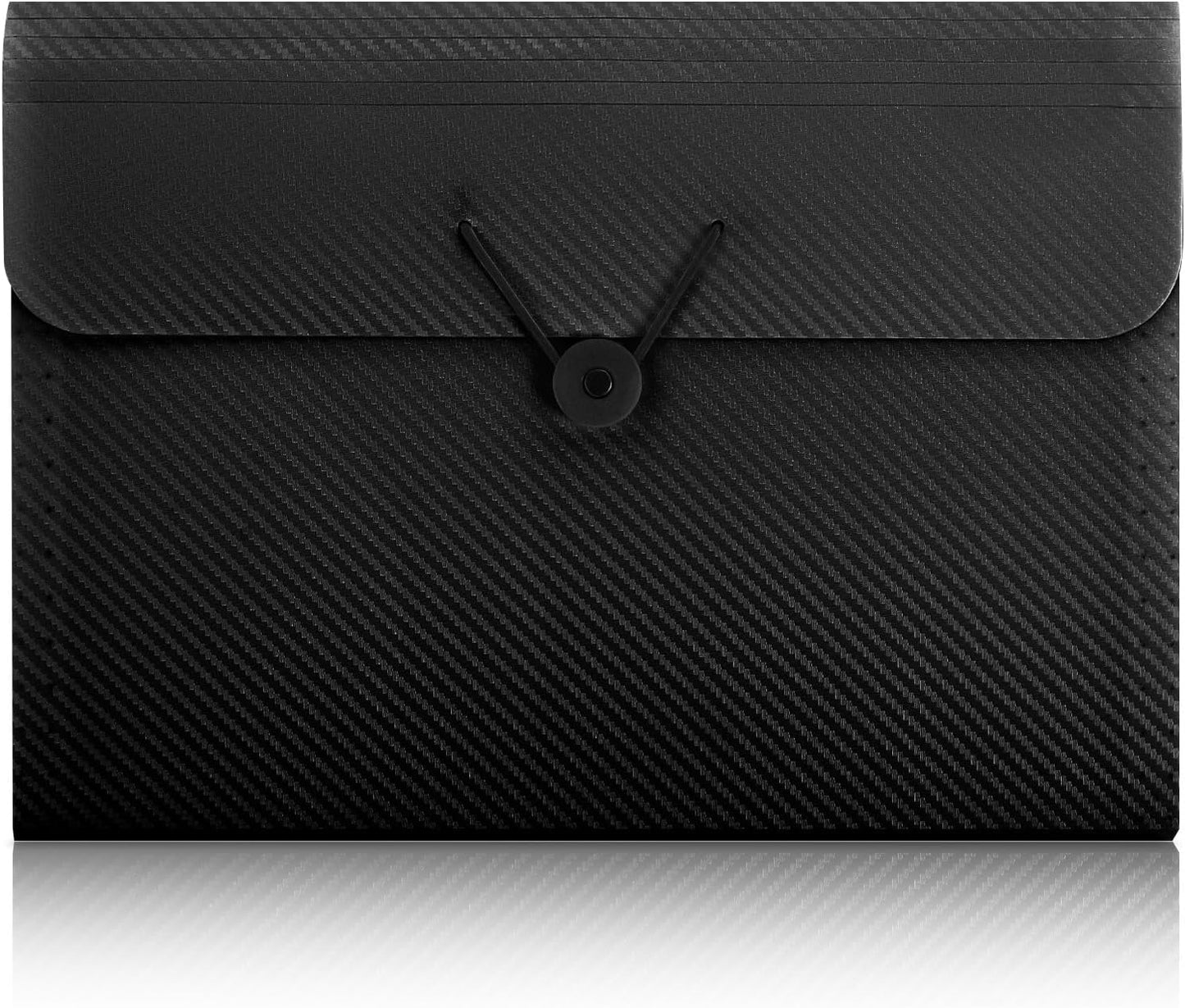 Expanding File Folder with 7 Pockets, Accordion File Organizer, Folders for Documents, Portable Receipt Paper Organizer, Letter Size Filing Folder School Office Supplies, Black