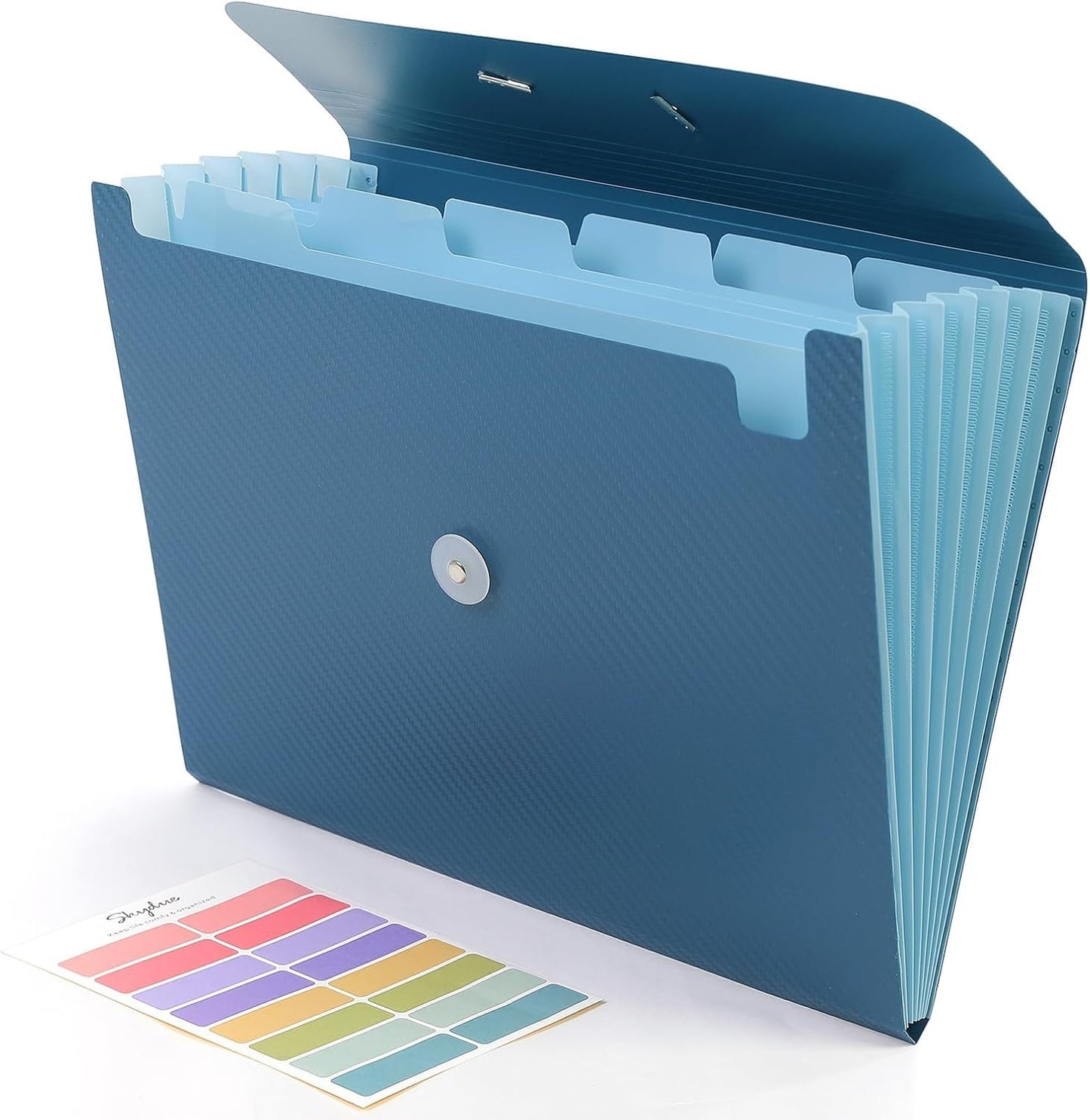 Expanding File Folder with 7 Pockets, Accordion File Organizer, Folders for Documents, Portable Receipt Paper Organizer, Letter Size Filing Folder School Office Supplies, Black