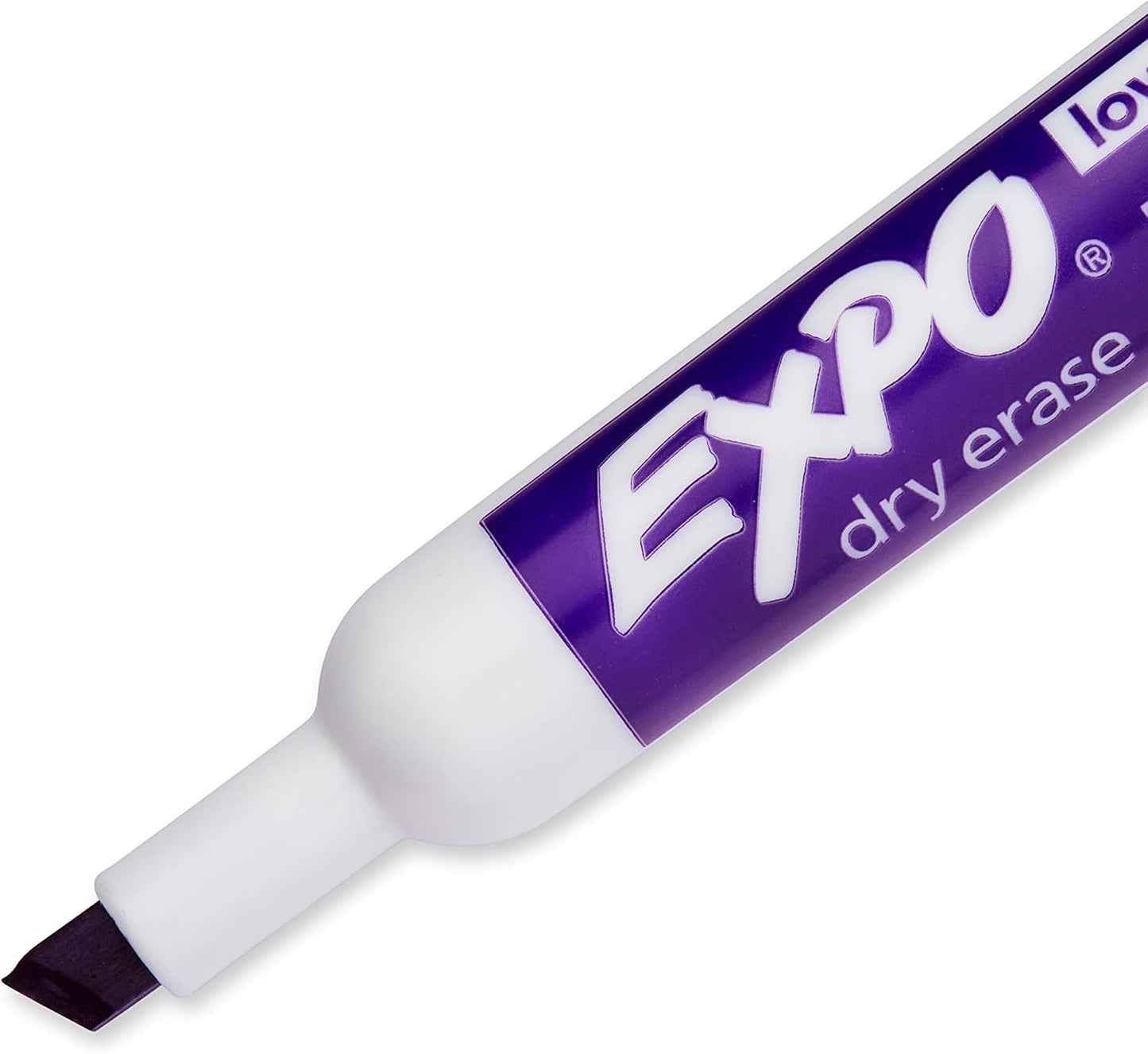 80008 Low-Odor Dry Erase Markers, Chisel Tip, Purple, 12-Count