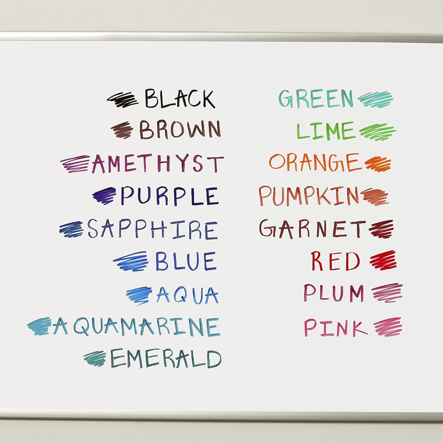 80008 Low-Odor Dry Erase Markers, Chisel Tip, Purple, 12-Count