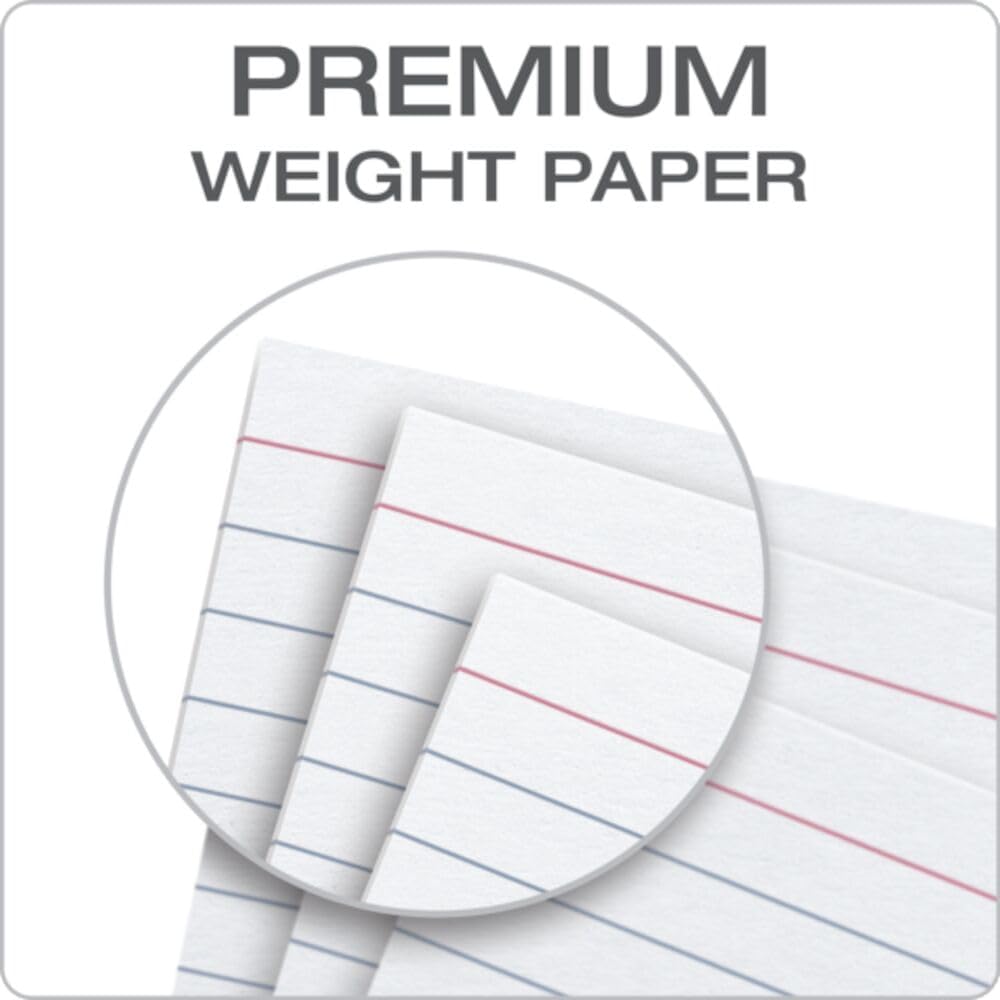 Ruled Index Cards, 3" x 5", White, 100-Pack (31)