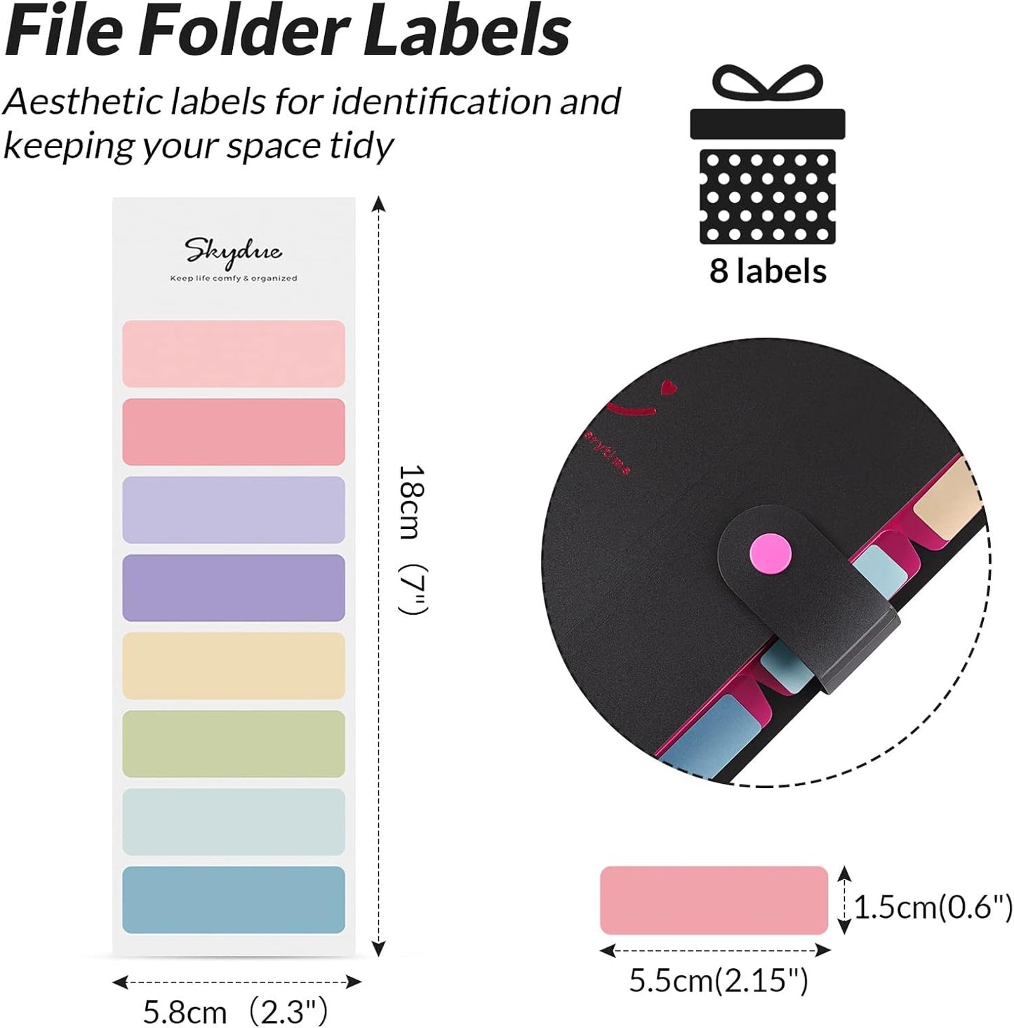 Expanding File Folder with 32 Labels, 5 Pockets A4 Letter Size Accordion Folder Paper Organizer for School and Office Pack of 4